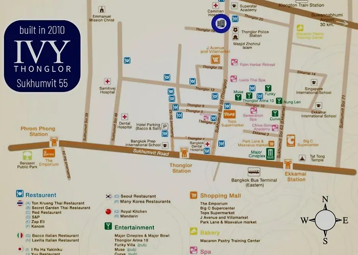 Apartment 1 Bed Luxury In The Heart Of Thonglo Bkk *